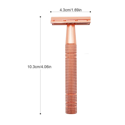 Double Edge Safety Razor Set with 10 Replaceable Blades