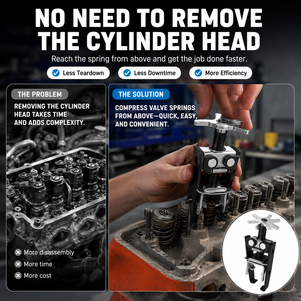Overhead Valve Spring Compressor