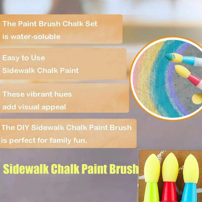 🌈 Giant Washable Sidewalk Chalk Paint Set – Just Add Water! 💦 Non-Toxic, Safe & Easy to Clean Outdoor Toy for Kids 🖍️