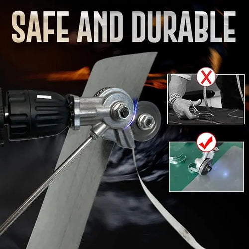 🔥 HOT SALE: Electric Metal Cutter Drill Attachment – Say Goodbye to Hand Fatigue & Cut Metal Like Butter!