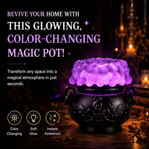 ✨Hot Sale 49%OFF👻Light-up Color-changing Cauldron Waterglobe