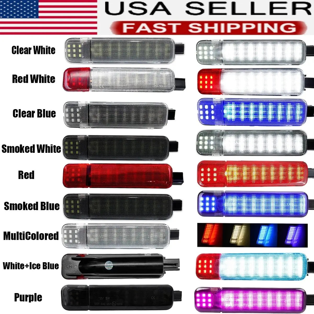 LED Door Panel Lights Courtesy Lamps Fit Chevrolet Silverado 1500 2500HD 3500HD Chevrolet & GMC Cadillac Hummer H2