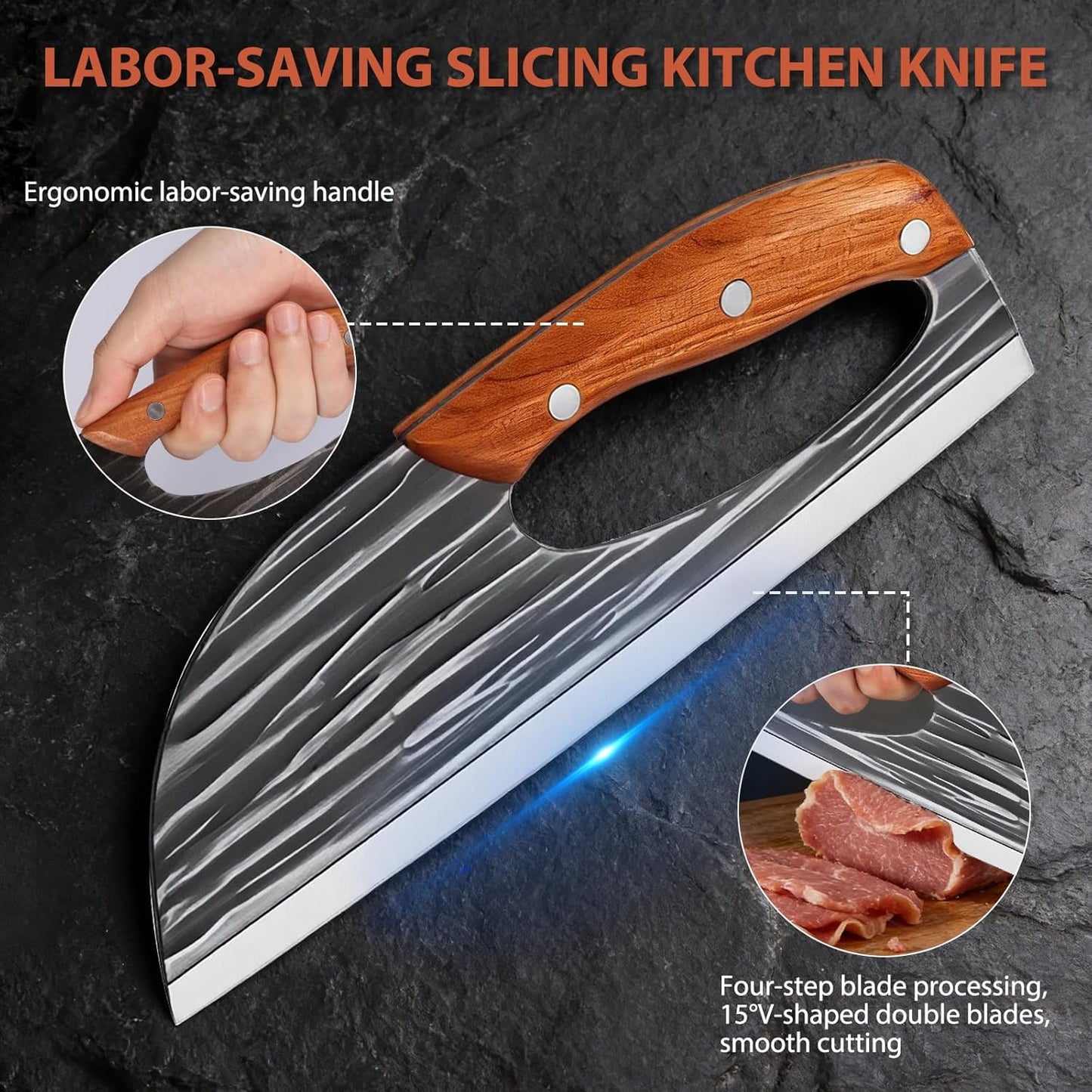 🔥Buy 1 Get 1 Free 🔥Forged Kitchen Knife Set - Sharp Durable Meat Cleaver Chef Knife