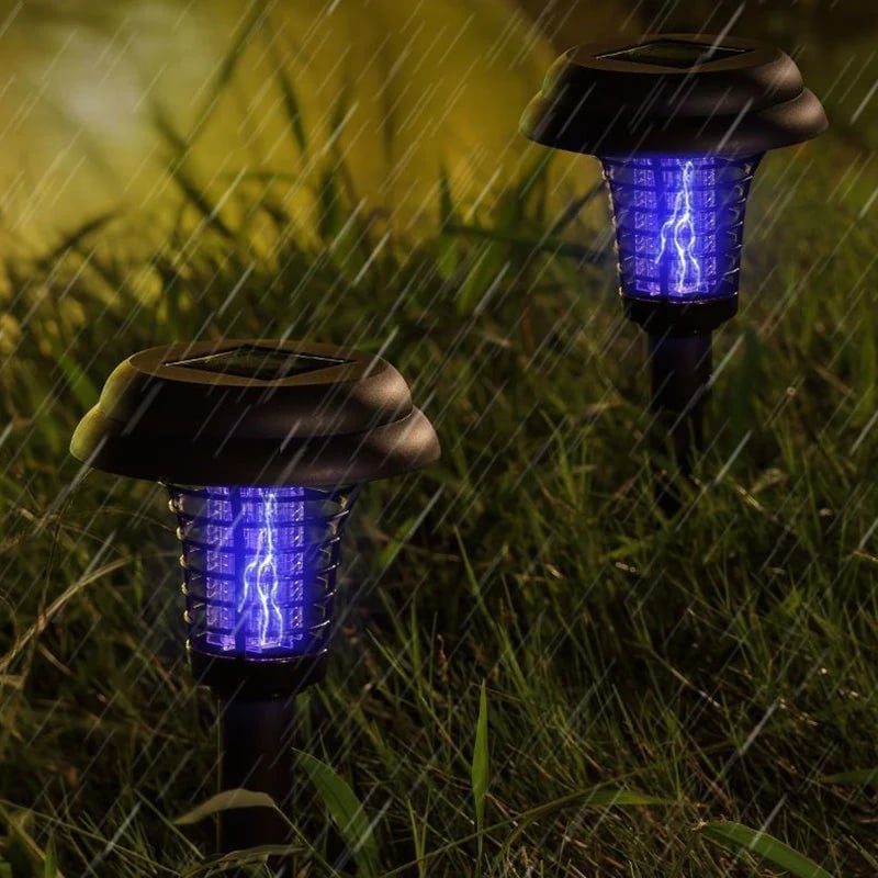 Outdoor Solar LED Mosquito Killer Garden Lamp - Best Stinger for Mosquitoes/Moths/Flies