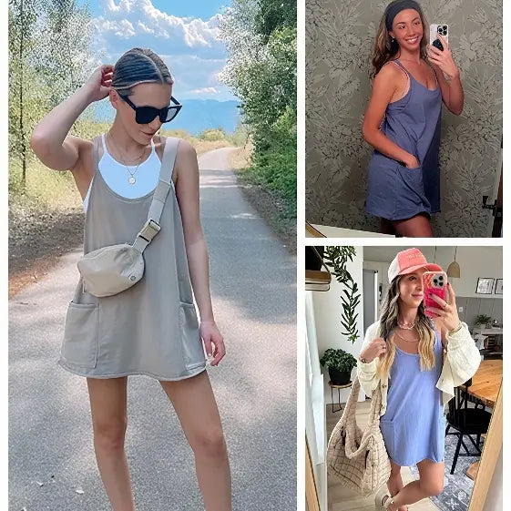 🔥Limited time offer🔥Womens Summer Sleeveless Mini Dress V Neck Spaghetti
