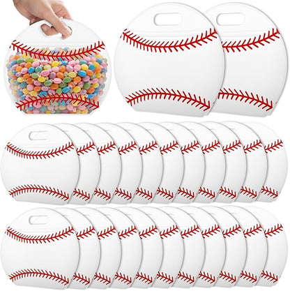 24pcs Soccer Snack Bags with Handles Reusable Sealed Candy Bags