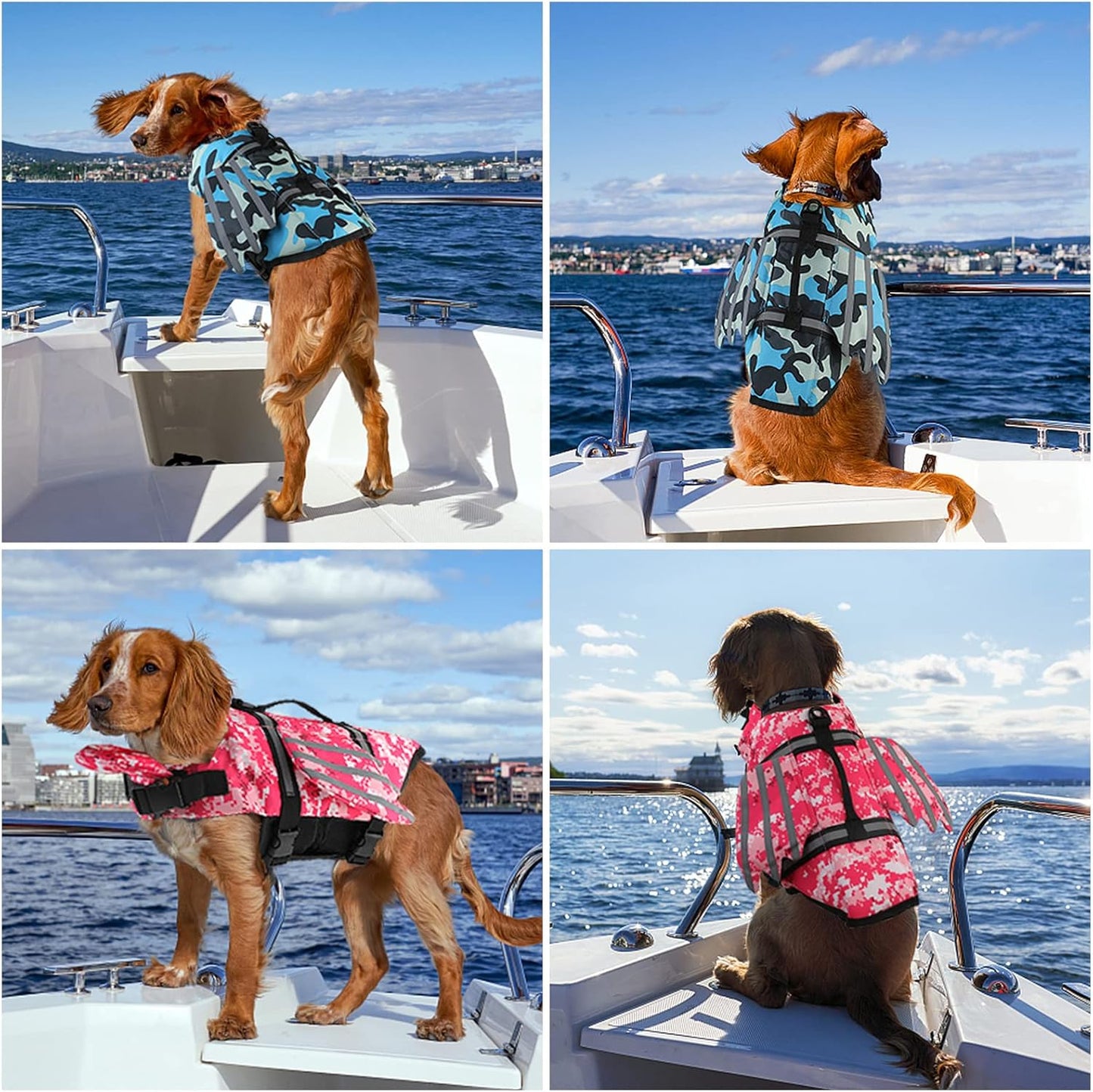 🐶Dog Life Jacket with Chin Support | Adjustable High-Visibility Dog Swim Vest