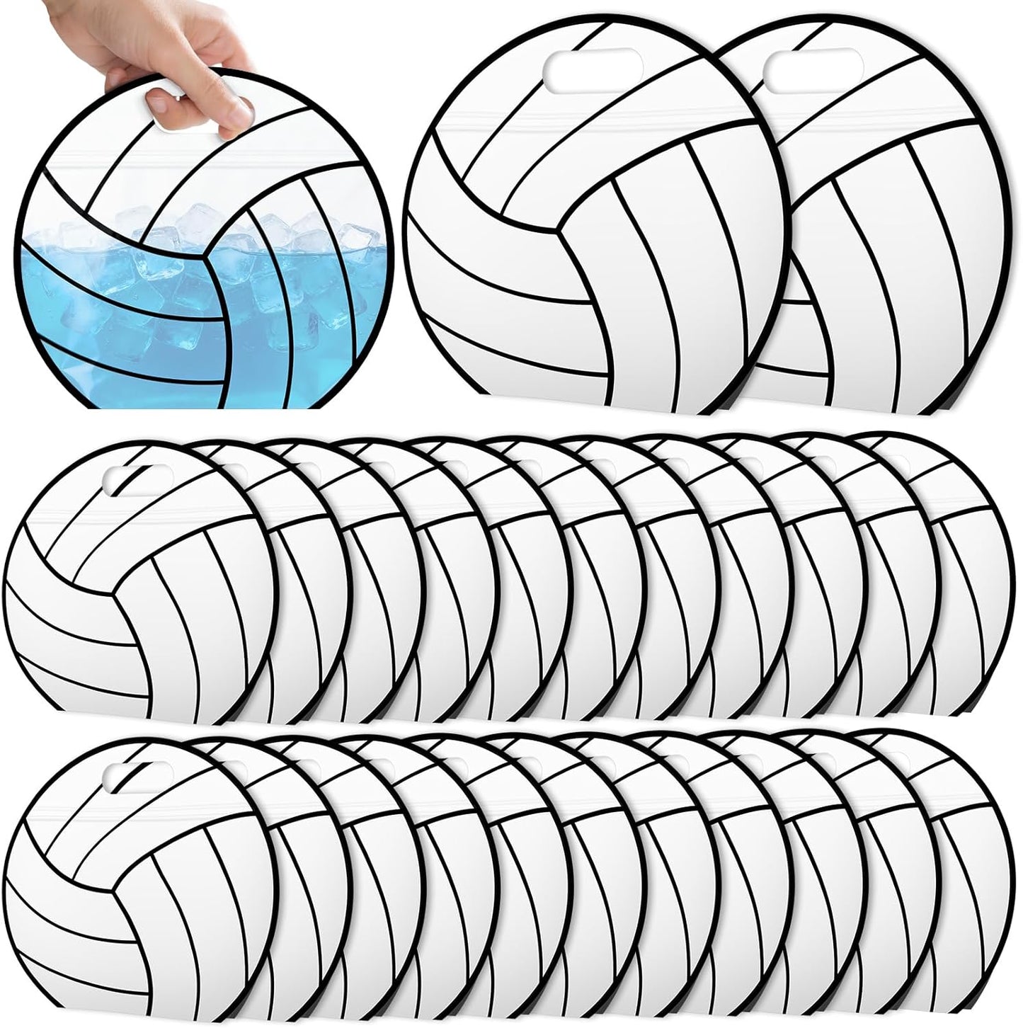 24pcs Soccer Snack Bags with Handles Reusable Sealed Candy Bags