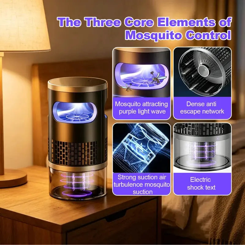 🔥 Flash Sale 49% OFF – 2026 Upgrade⚡Indoor Insect Trap with Light and Suction Non Zapper Flying Bug Catcher