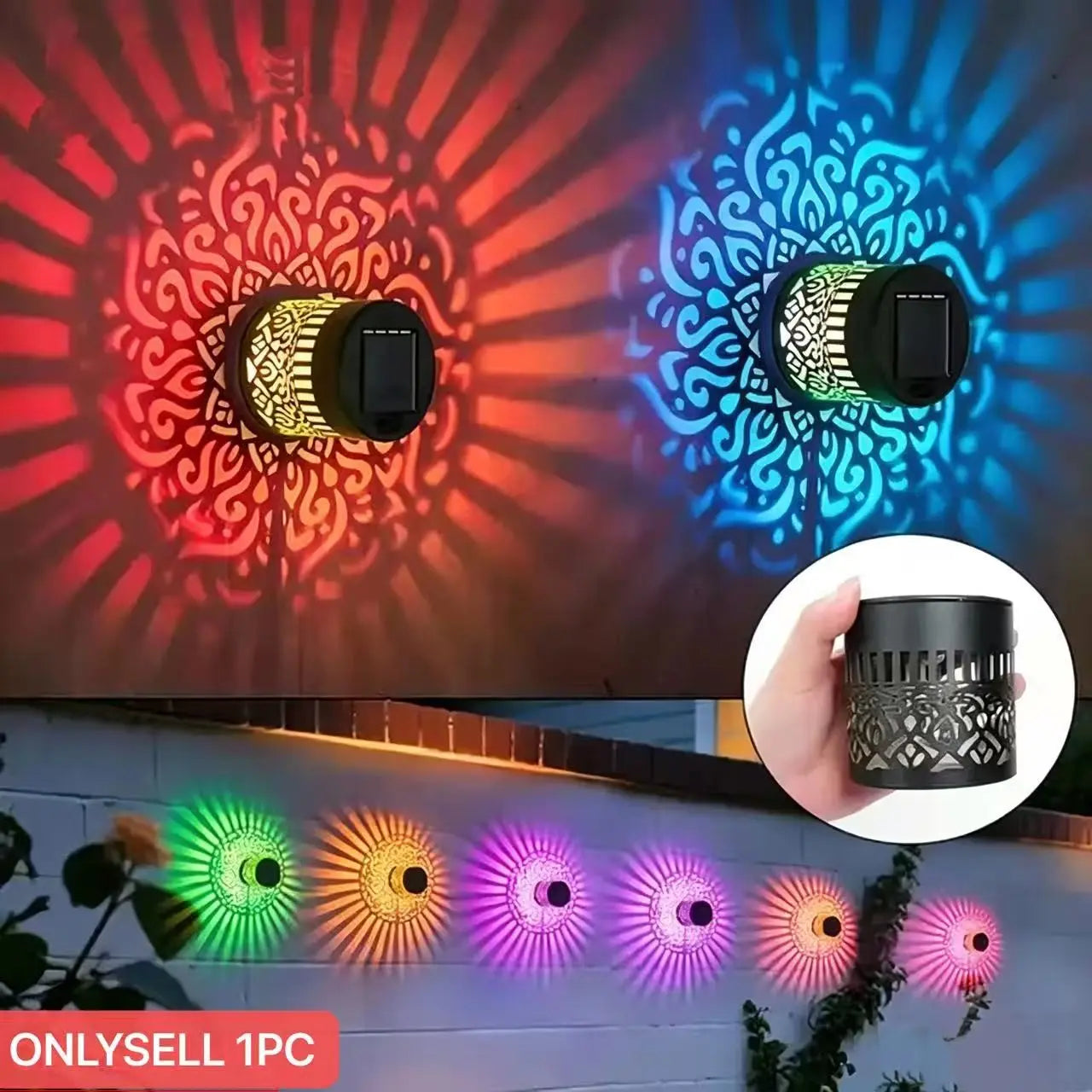 ☀️No Electricity Bills🌙Solar Mandala Projector Lights —Turn Your Backyard Into A Magical Light Show✨