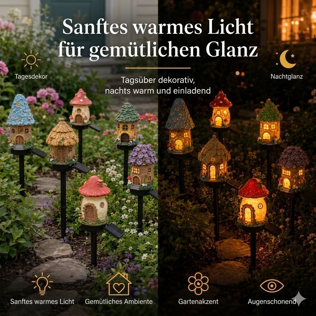 ✨🍄Solar garden light in a fairy-tale mushroom design💡