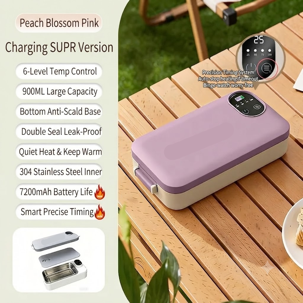 📢📢50% off now！🍱⚡ Portable electric lunch box with self-heating 🔋🌡️
