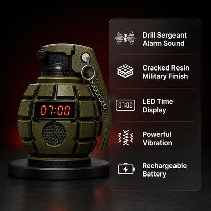 💣50% OFF TODAY⏰ Grenade Alarm Clock – Wake Up Like Never Before