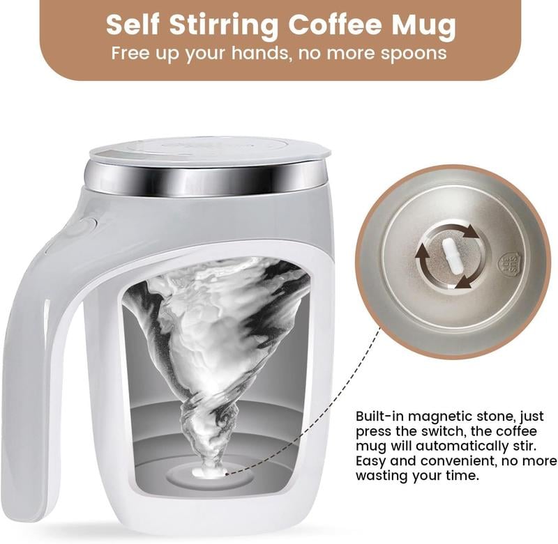 🎁 Best Gift Pick — Self-Stirring Mug✨ Your Perfect Drink, Perfectly Mixed ☕