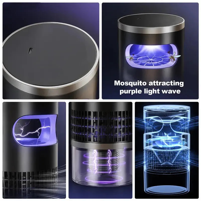 🔥 Flash Sale 49% OFF – 2026 Upgrade⚡Indoor Insect Trap with Light and Suction Non Zapper Flying Bug Catcher