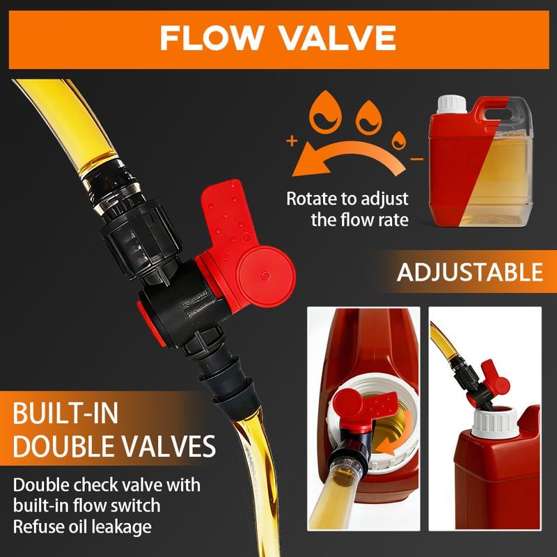 🔥2026 HOT SALE🚗Multifunction Liquid Sucker Pump High Flow Manual Fuel Pump 13.12 Ft Hose