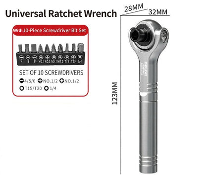 270° Rotating Head Universal Ratchet Screwdriver