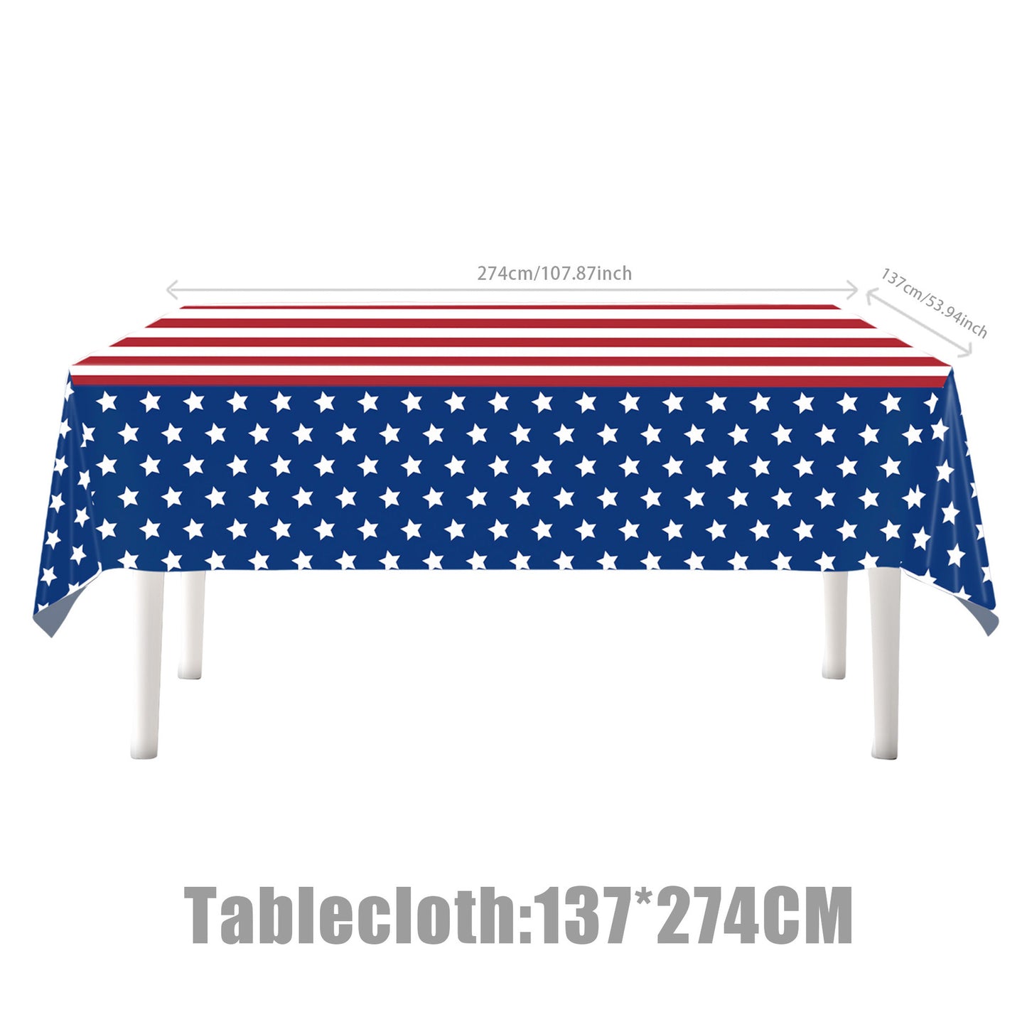 🎉Hot Sell🔥4th of July All-in-One Disposable Party Kit | Perfect for America’s 250th Celebration! 97PCS with Tablecloth, Banners & Cutlery