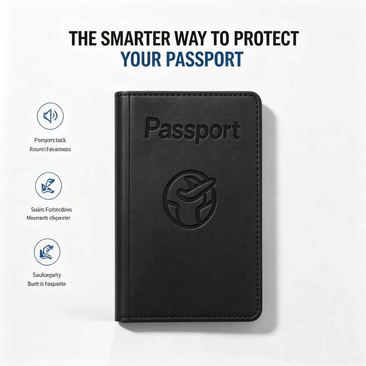 Smart Passport Cover with Apple Find My | Anti-Lost Travel Wallet RFID Slim Case