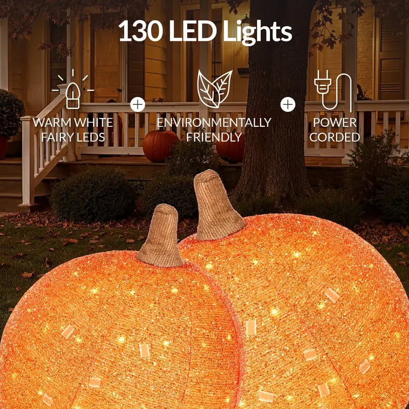 ⚡Hot Sales 49% OFF🔥2pc Lighted Pop-Up Outdoor Pumpkin Set