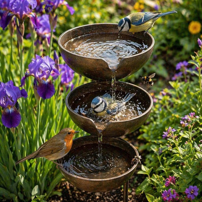 🔥50% OFF🔥 Bring Wildlife to Your Garden with this Cascading Bird Bath! 🐦