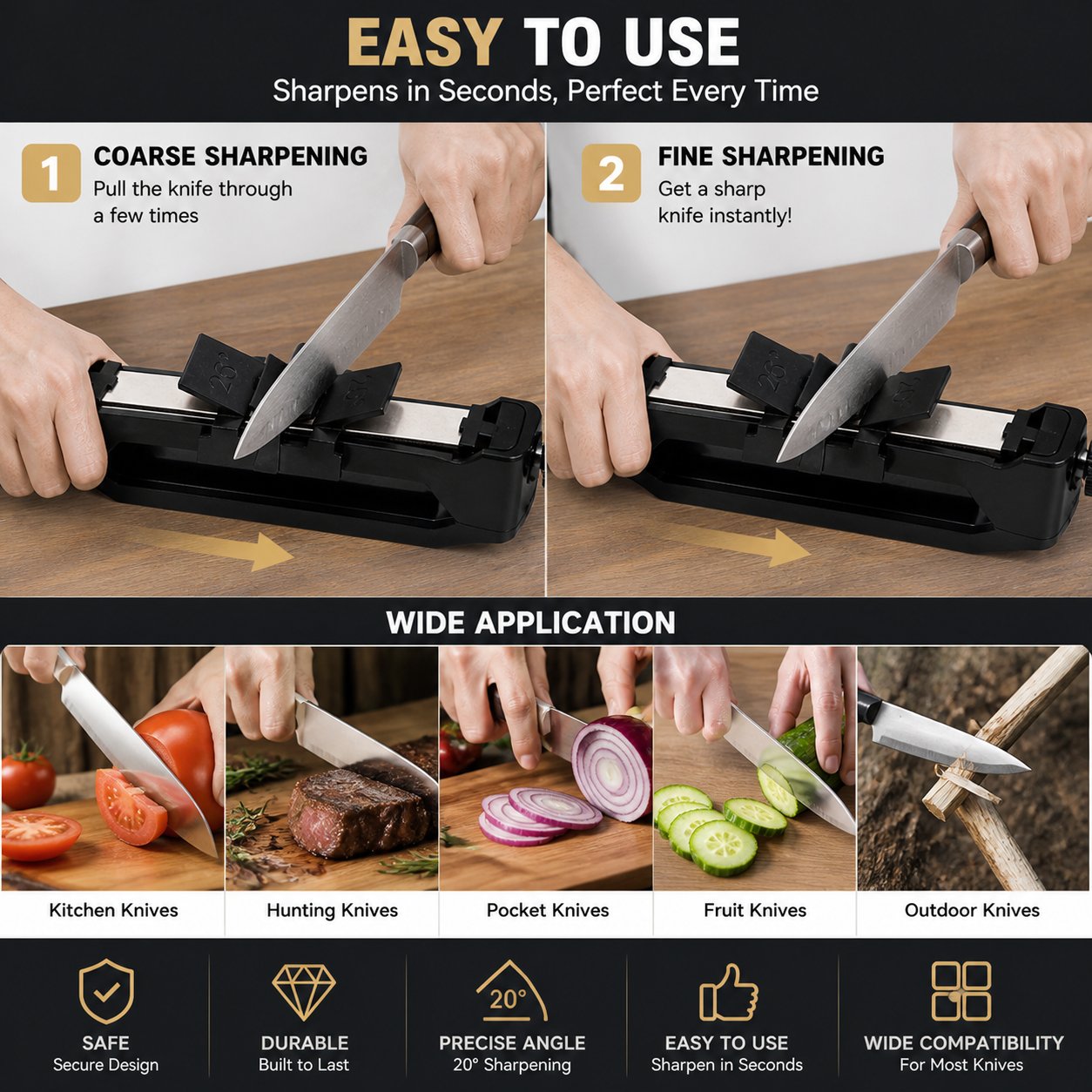 Zeavs Portable Precision Knife Sharpener