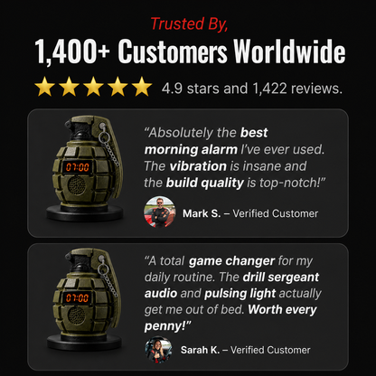 💣50% OFF TODAY⏰ Grenade Alarm Clock – Wake Up Like Never Before