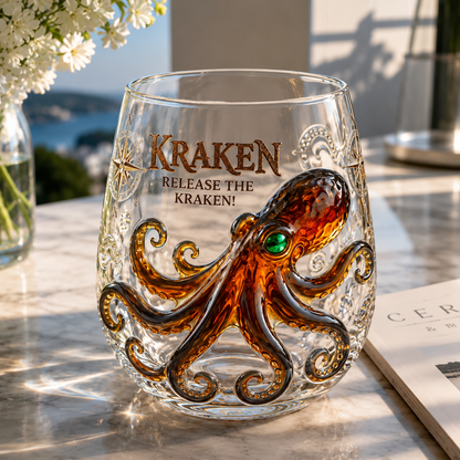 Last Day Promo: 49% OFF🐙 Kraken Octopus Sculpted Glass Tumbler