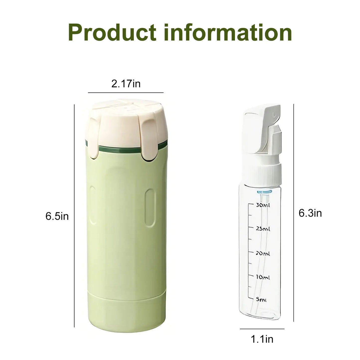 ✈️ 4-in-1 Leakproof Refillable Travel Toiletry Dispenser