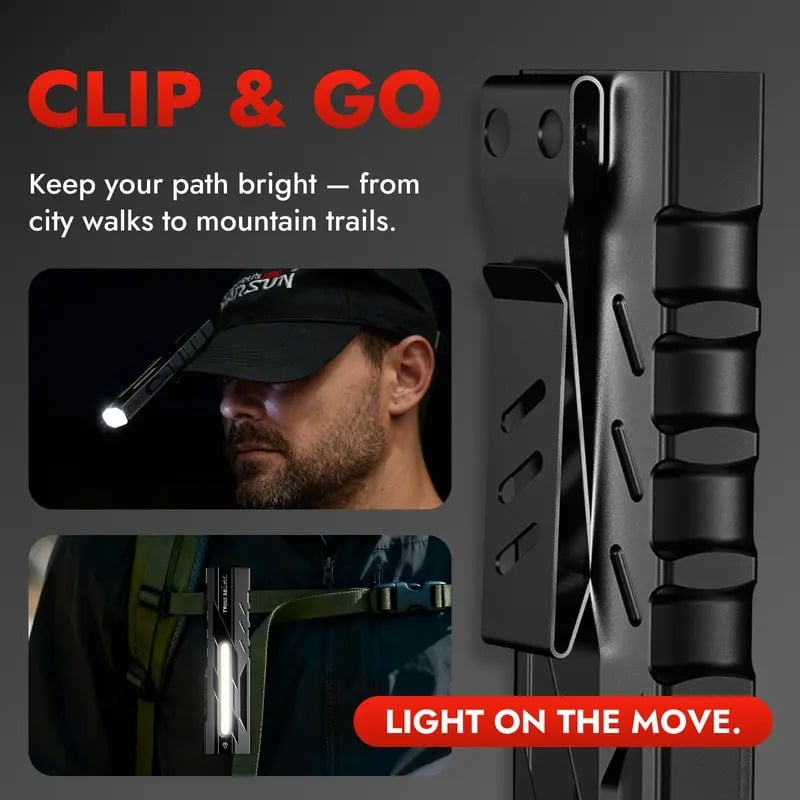 🔦 T9 PRO EDC Flashlight | 1500 Lumens Multi-Light LED Flashlight with Laser Red & UV Light