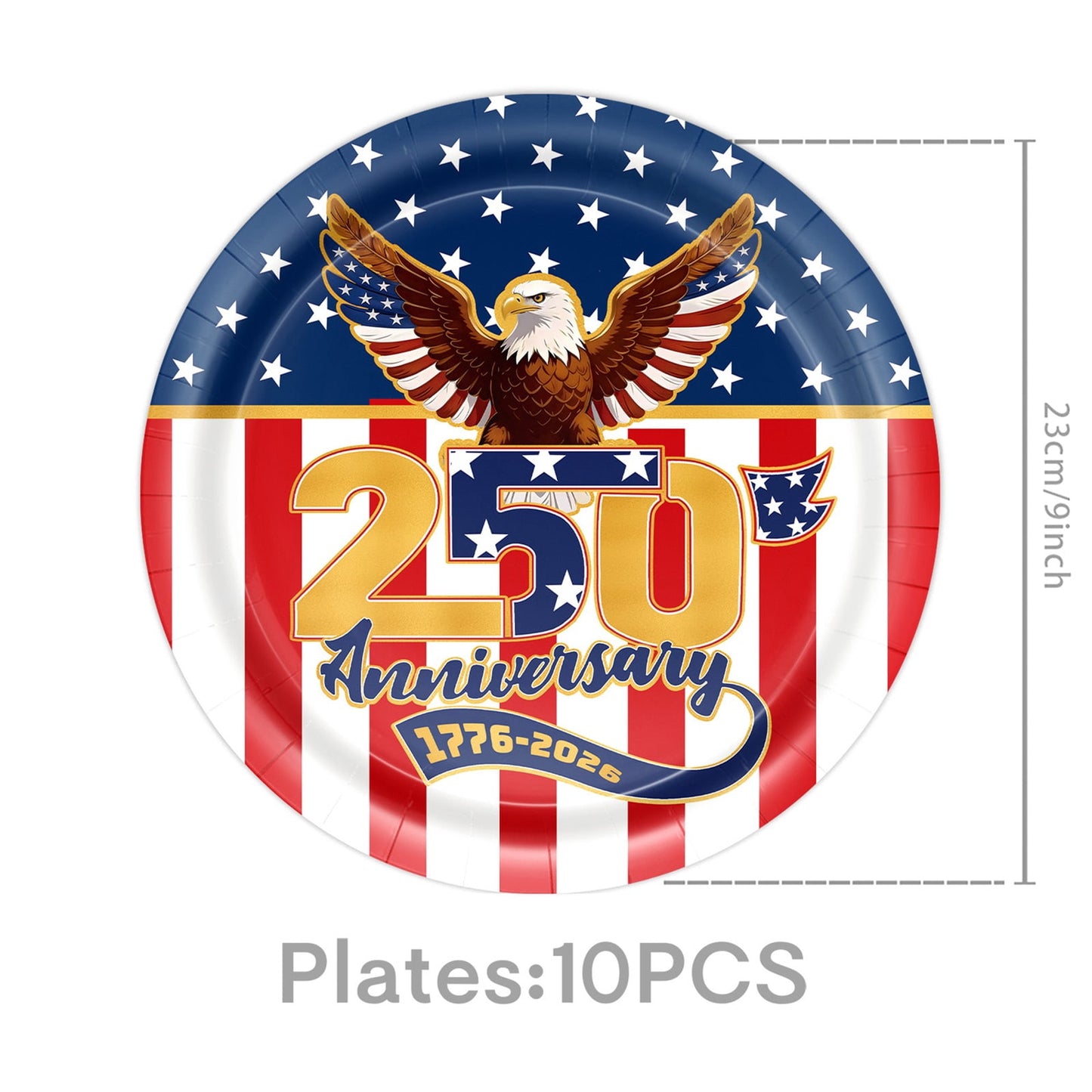 🎉Hot Sell🔥4th of July All-in-One Disposable Party Kit | Perfect for America’s 250th Celebration! 97PCS with Tablecloth, Banners & Cutlery