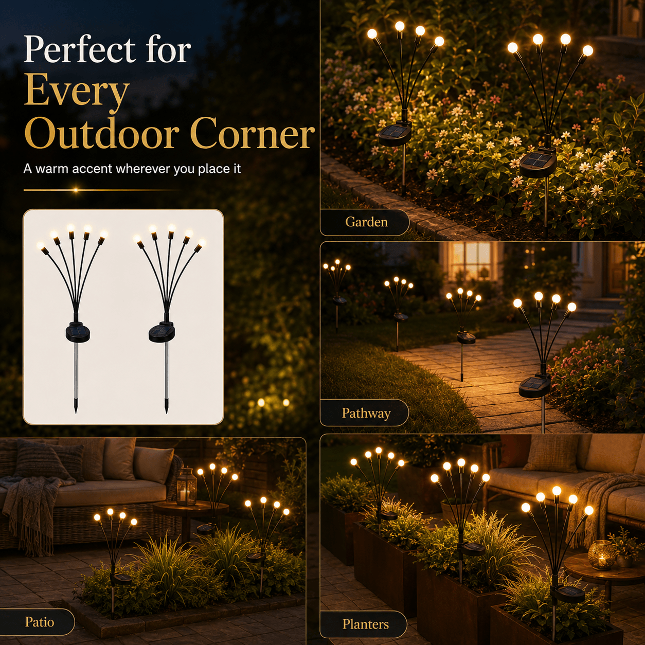 💖 Hot Sale 49%OFF✨ Solar Firefly Garden Stake Lights