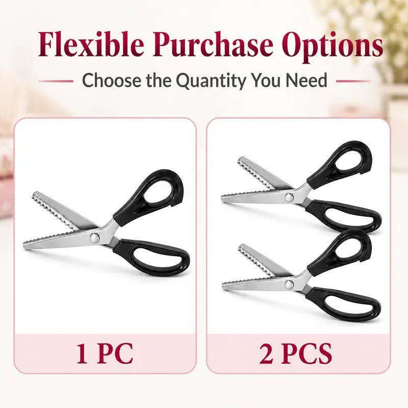 ✂️Stainless Steel Zig Zag Scissors with Serrated Teeth - Perfect for DIY Crafts