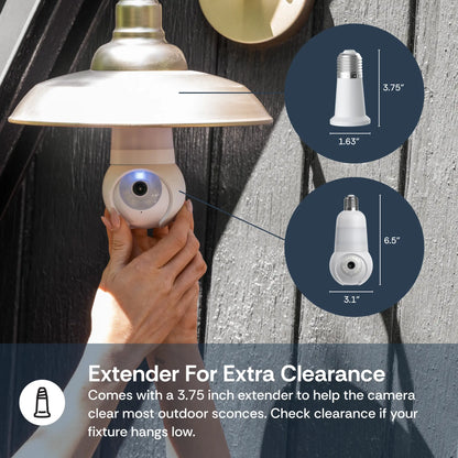 Light Bulb Security Cam - 2K WiFi Indoor/Outdoor
