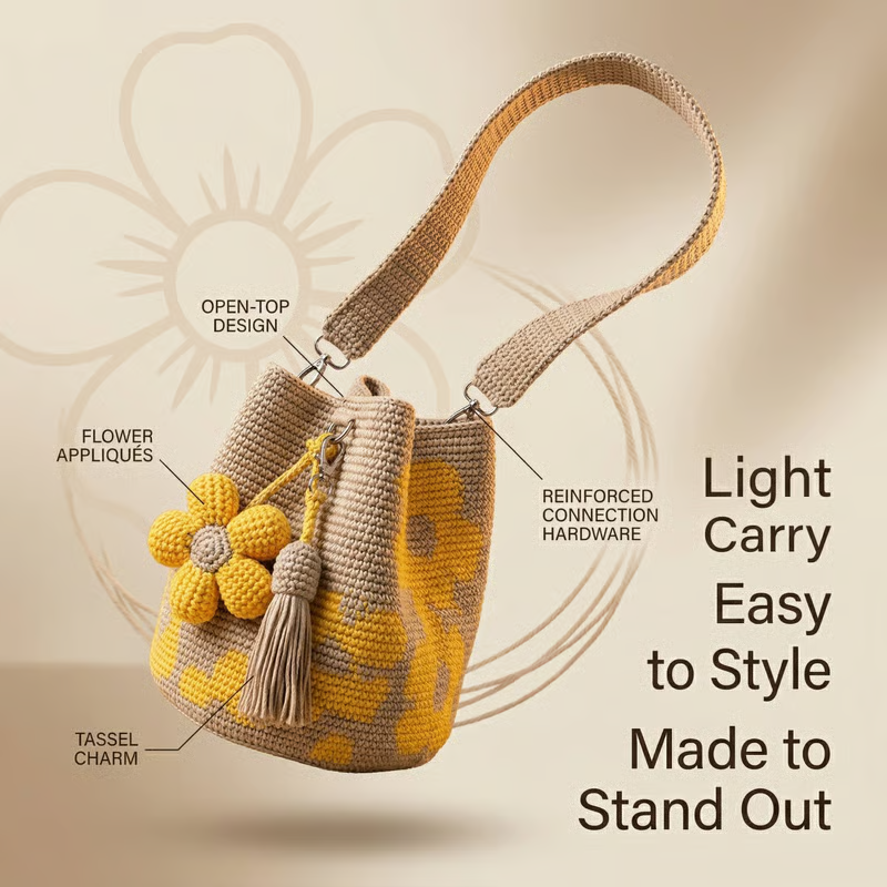 Crochet Flower Bag🌼