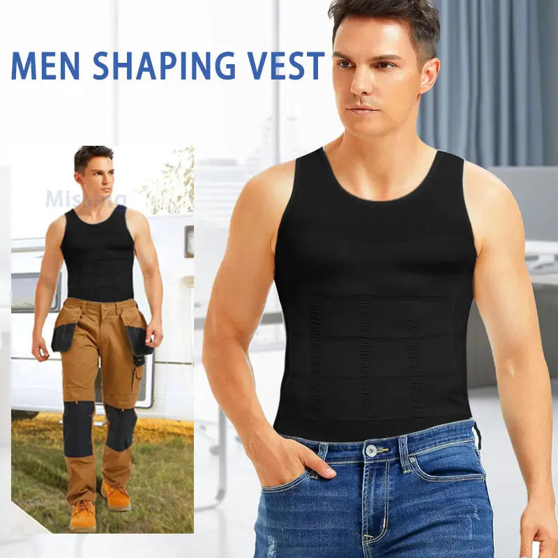 🔥New Hot Selling💪Men's Workout Vest - Compression Shapewear Tank Top