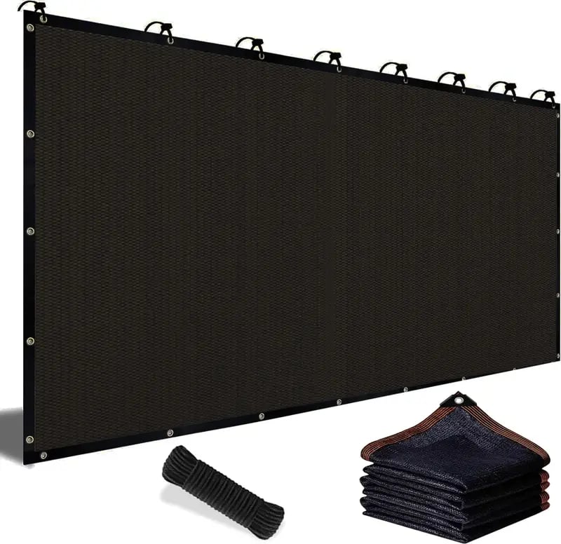 🌥️90% Blackout Cloth (Black) - 10 x 13ft UV-Resistant Shade Net with Reinforced Rivets