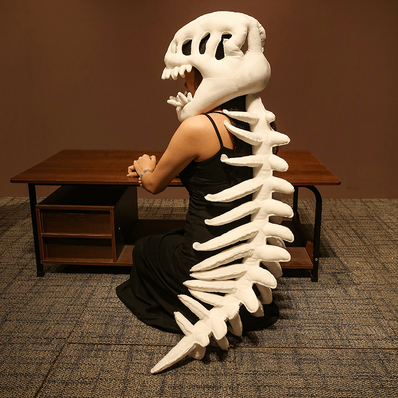Why You'll Love Becoming a Fossil-Gothic Dinosaur Skeleton Wearable Pillow | Head Cushion for Home & Party