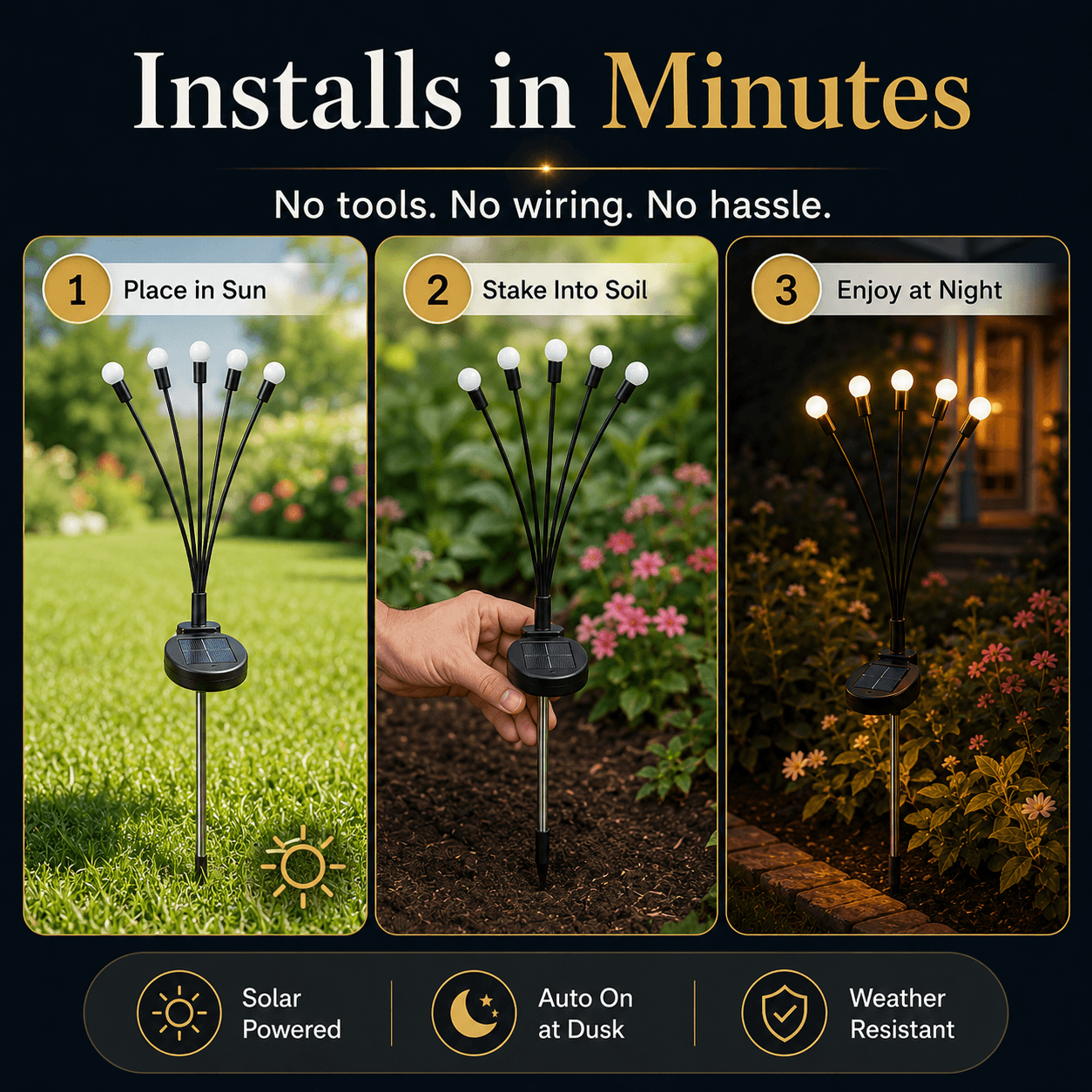 💖 Hot Sale 49%OFF✨ Solar Firefly Garden Stake Lights