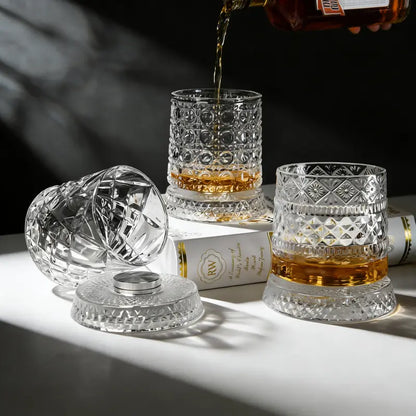 🔥2026 Hot Sell✨ The Whiskey Glass Everyone’s Obsessed With 🥃 Spins Smoothly • Glows Beautifully • Perfect Gift