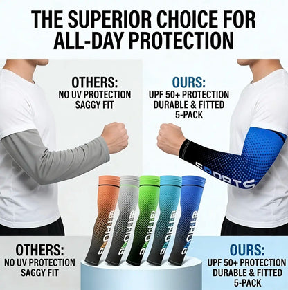 🔥 HOT SELLING | 5 Pairs Cooling Arm Sleeves | Stay Cool, Prevent Sunburn & Protect Your Skin All Summer Long