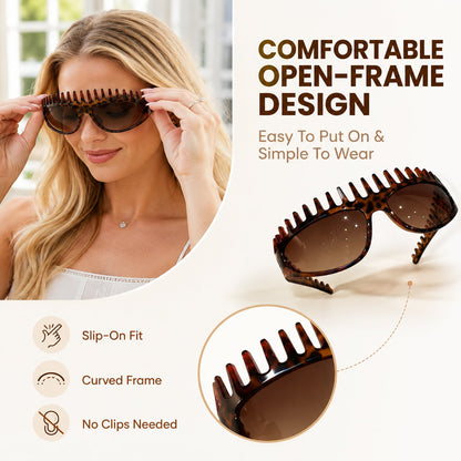🔥50% OFF TODAY😎 2-in-1 Tortoiseshell Sunglasses Headband