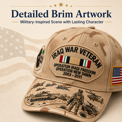 🇺🇸 Last Day Promo: 49% OFF 🎖️ - Iraq War Veteran Tribute Cap