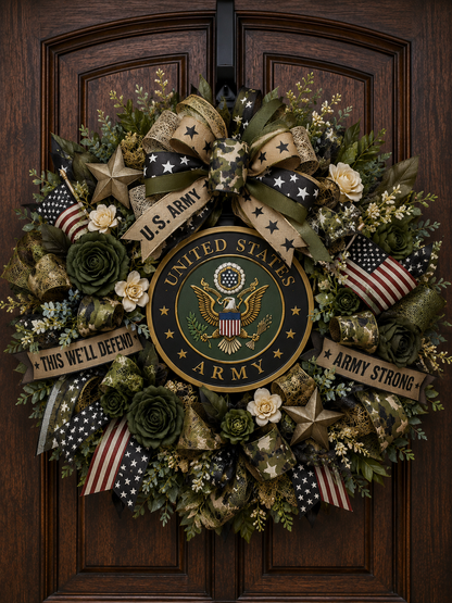 Marine Corps Patriotic Wreath | Honor Veterans Decor - Support Our Heroes