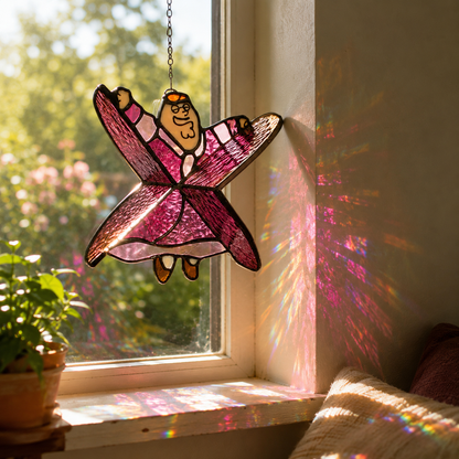 ❤️100% Handmade ✨Stained Glass Suncatcher Decor | Fun Hanging Window Ornament Gift