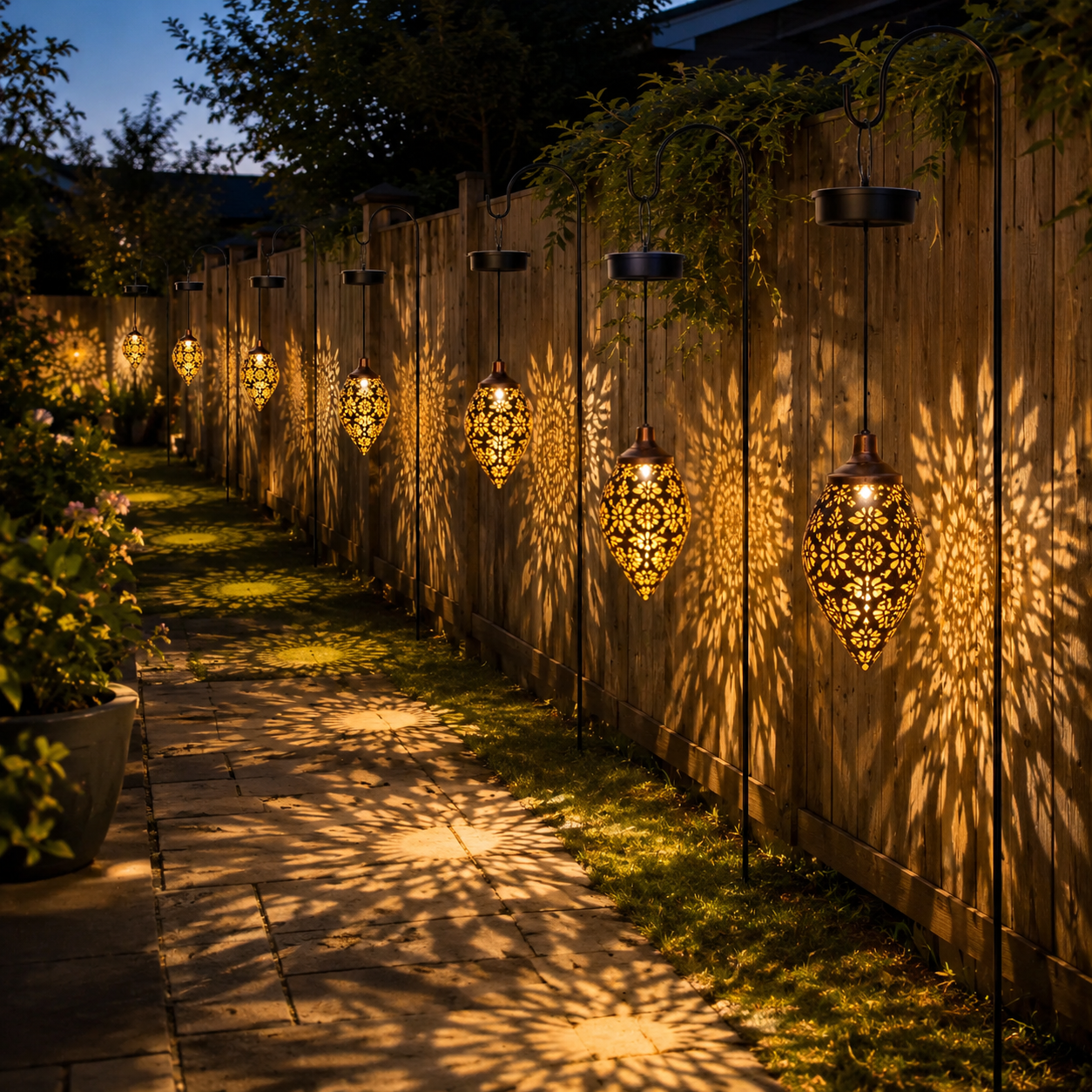 🔥50% OFF TODAY🌙Solar Powered Outdoor Lantern Waterproof Garden Decor