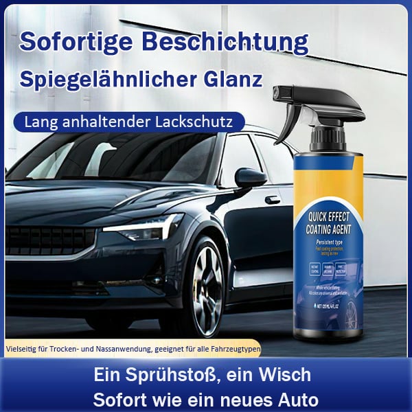 Advanced Silica Car Coating Spray - Safe for All Paints & Ceramic Coatings, Hydrophobic & Streak-Free