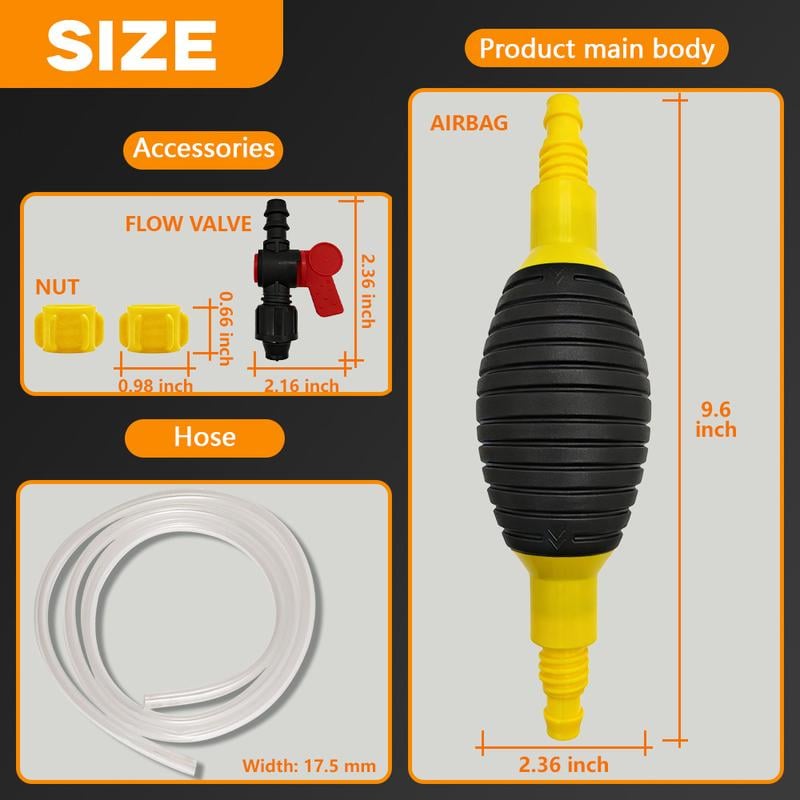 🔥2026 HOT SALE🚗Multifunction Liquid Sucker Pump High Flow Manual Fuel Pump 13.12 Ft Hose
