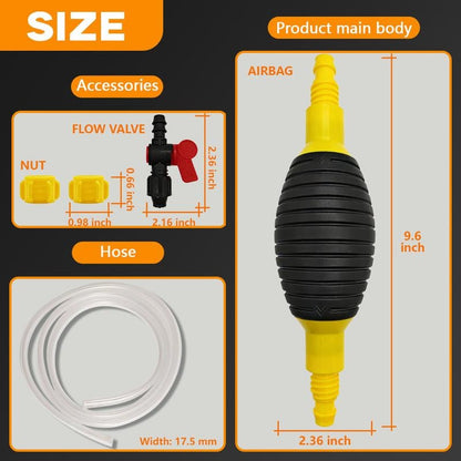 🔥2026 HOT SALE🚗Multifunction Liquid Sucker Pump High Flow Manual Fuel Pump 13.12 Ft Hose