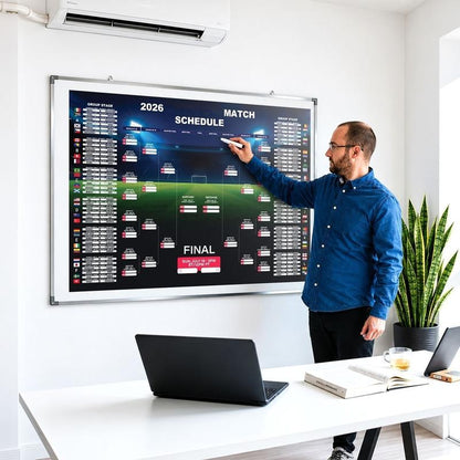 ⚽🏆Graphic World Soccer 2026 Schedule Wall Chart, Soccer Fixtures Chart, Soccer Cup 2026 Result Chart （3 Jumbo Posters ）